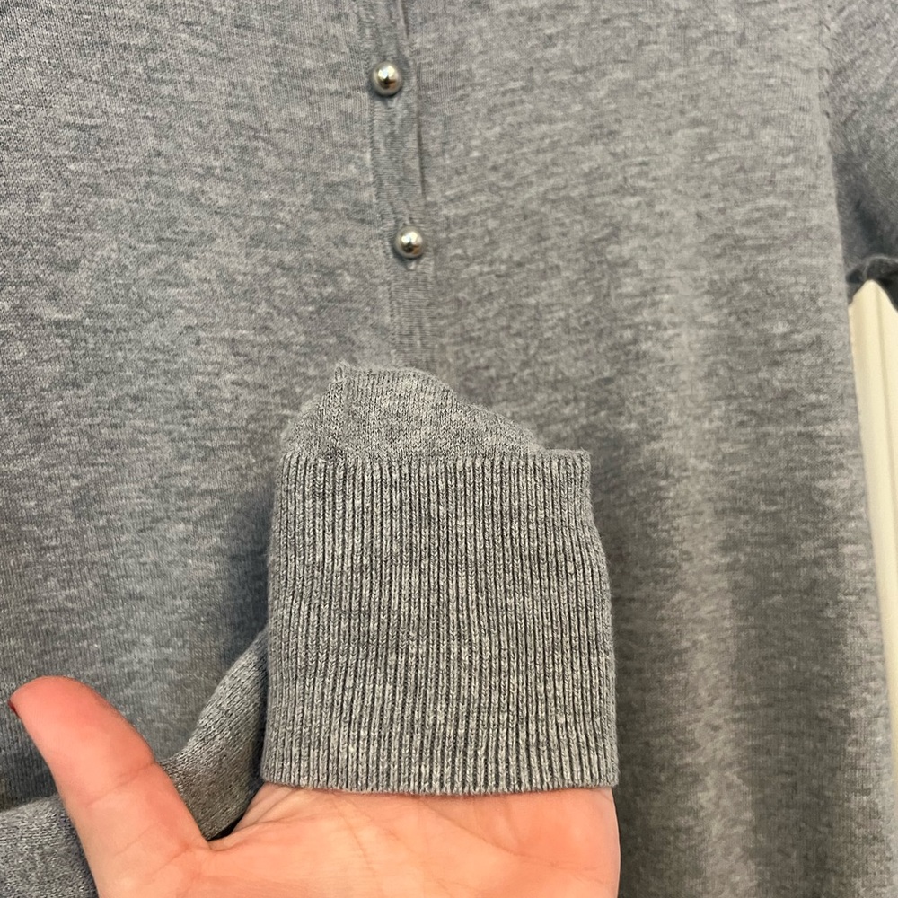 French Connection Grey Button Down Light Cardigan… - image 5